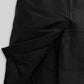 Zoe Kravitz Black Leather Long Coat – close-up and worn views