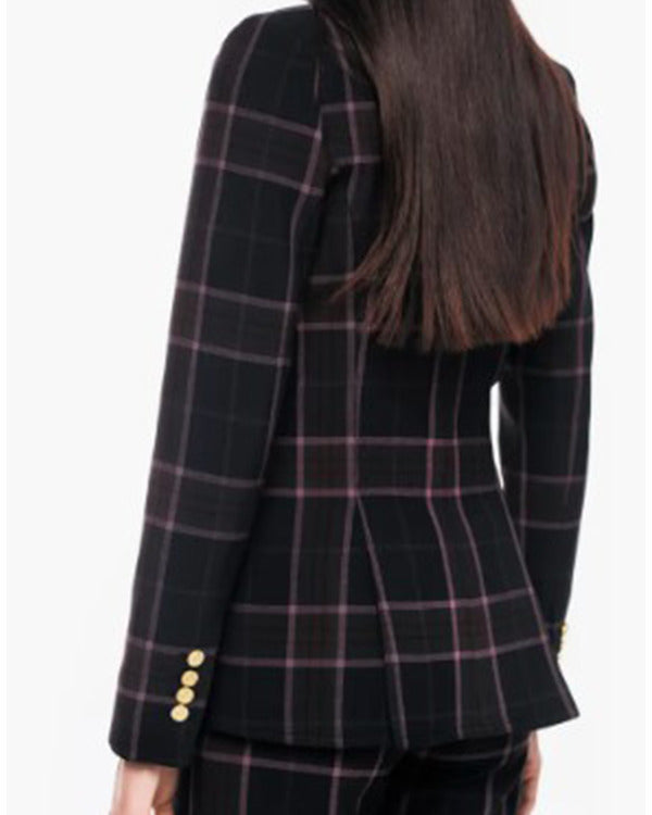 Watson Eve Harlow Black Plaid Blazer
