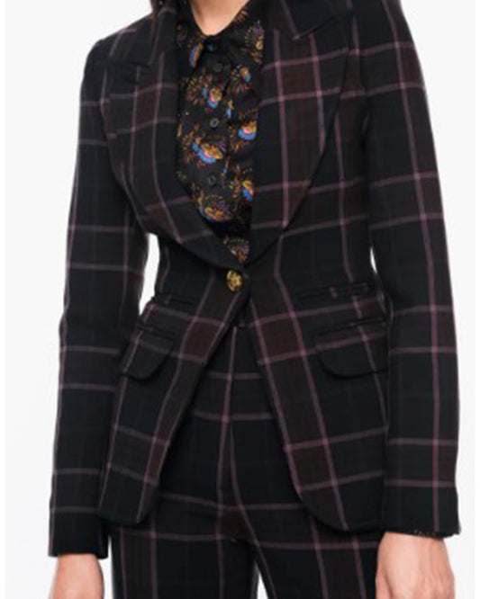 Watson Eve Harlow Black Plaid Blazer